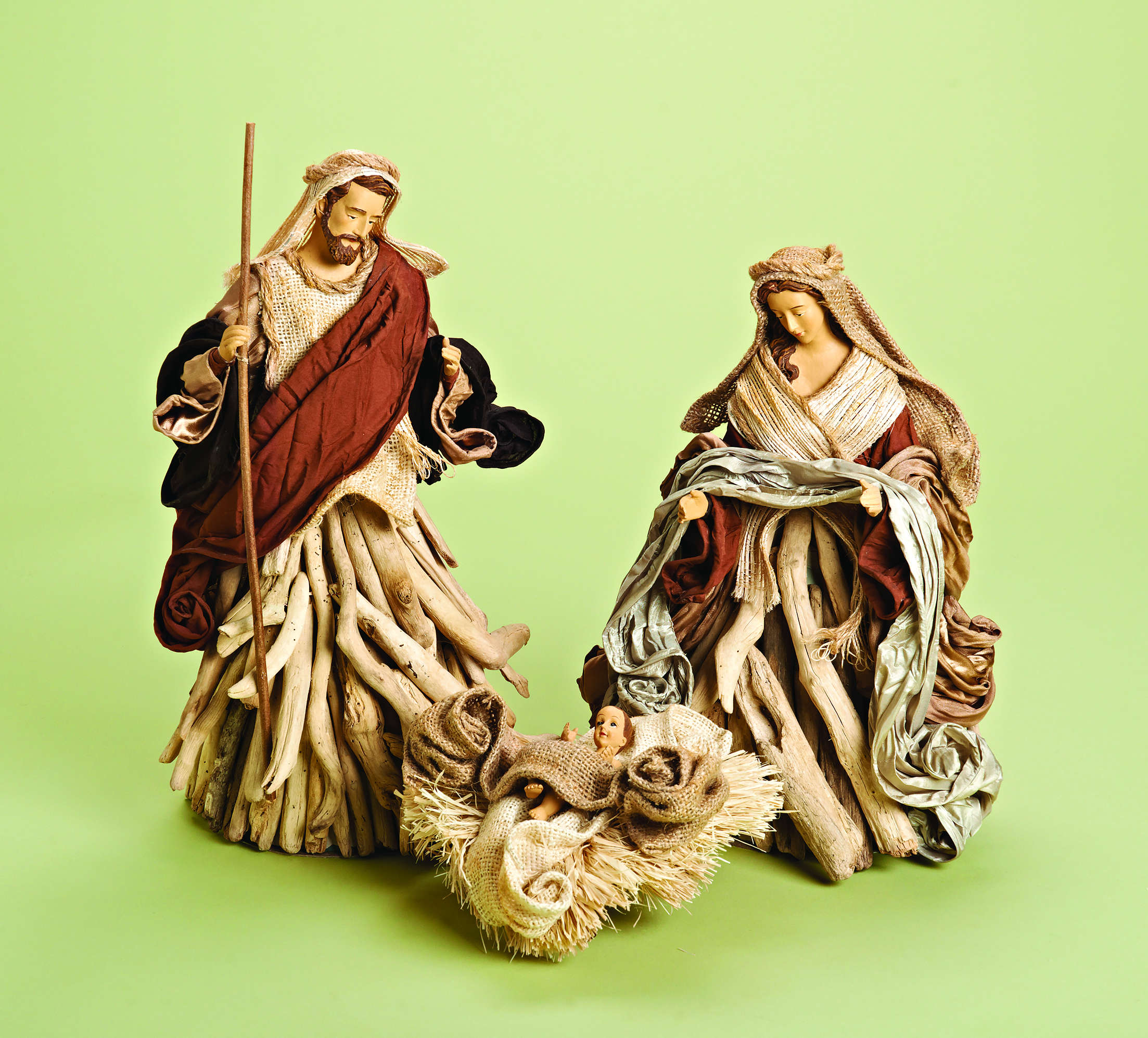 3 piece 16 quot holy family driftwood set inspirations com lighted plastic outdoor christmas figures