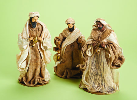 3-Piece 14" Burlap Three Kings Set