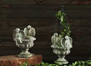 2-Piece Cherub Planter