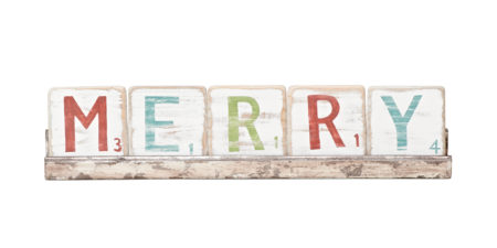 Merry/Faith Christmas Tile Sign - Image 2