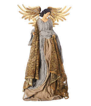 Angel with Lace Mache Tree